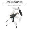 Condenser Microphone Plug and Play Mic with 3.5mm TRS Plug Desktop Tripod for Recording Live Streaming. 