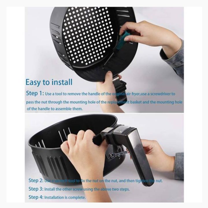 Air%20Fryer%20Replacement%20Basket%20for%20Power%20XL%20DASH%20Cozyna%205.5Qt%20Air%20Fryer,Air%20Fryer%20Accessories%20Black%20-%20Image%204