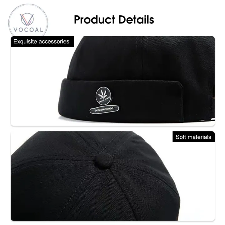 Vocoal%20Cap%20For%20Men%20Dome%20Melon%20Beanie%20Hats%20Adjustable%20Docker%20Cap%20Fashion%20Men's%20Landlord%20Hat%20H-ip%20Hop%20B-rimless%20Hat%20Spring%20And%20Summer%20Street%20T-rend%20Melon%20Hat%20Embroidery%20Retro%20Cap%20-%20Image%204