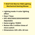 T-Wolf V10 Warrior RGB Lighting Mechanical Gaming Mouse. 