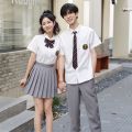 Zhao Liying Same Style School Uniform jk Uniform Women's Summer White Shirt Pleated Skirt Junior High School Style Graduation Class Uniform Suit. 