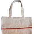 Stylish Row Material Tote Bag: Trendy and Eco-Friendly Tote Bag with Unique Row Material Construction. 