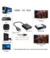 HDMI to VGA Adapter Converter Adaptor Connector with out Audio. 