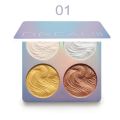 4 Colors Waterproof Face Baked Highlighter Palette Bronzers Powder Shiny Brighten Skin Tone Makeup Luminous Contour Long Lasting. 