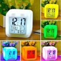 Glowing LED Color Change Digital Alarm Clock. 