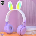 【New Innovation】M6r Rabbit Ear Wireless Bluetooth Earphones For Children Luminous Headphones With Microphone Foldable Macaron Color Music Heaset. 