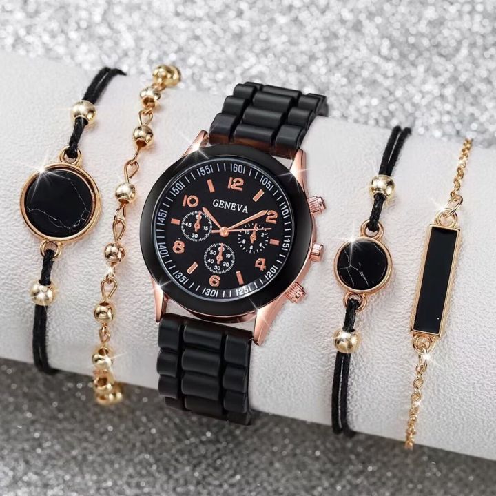Black%20chassis%20silicone%20strap%20analog%20watch%20+%20A%20variety%20of%20exquisite%20black%20jewelry%20sets%20-%20Image%204