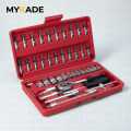 Car Motorcycle Repair Set Hand Tools Home Service motor DIY Kit, 46 In 1 Pcs Tool Kit & Screwdriver and Socket Set With Big Box46 in 1 Pcs Tool Kit & Screwdriver and Socket Set Multi Purpose Combination Tool Case Precision Socket Set. 