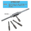 Professional 8pcs Tools DIY Metric Thread Tap Set Hand Tapping Tools Metal Screw Hole Tap Drill Set For Seven Tap Sizes. 
