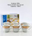 6 PCS TEA CUP SET CERAMIC GOOD DESIGN. 