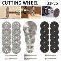 31Pcs Cutting Wheel Discs Set,Diamond Cutting Tool Wood/Glass/Stone Cut Off Circular Saw s, Resin Cut Off Discs Kit. 