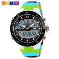 【BestGO】SKMEI Men Sports Watches Fashion Digital Watch Alarm Dual Display Casual 30M Waterproof Chrono Wristwatches 1016. 