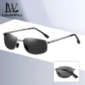 LouisWill Men Fashion Foldable Sunglasses Polarized Photochromic Glasses  Square Narrow Frame Driving Anti-glare Sun Glasses Night Vision Lens UV Protection Sunglasses. 