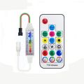 Home Addressable Music Led Controller 17Keys DC5-24V RGB Led Strip Light DC/USB 3Pin Mini RF Remote Controller for WS2812B WS2811 5050. 