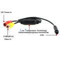 Car Rca Cvbs Female To 4 Pin Male Conversion Cable For Rear View Dvr Mirror Parking Monitors Connect Reversing Backup Camera. 