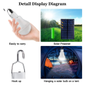 LED Solar Lights Rechargeable Indoor/Outdoor Fit For Camping Emergency Power Outage With Remote Control. 