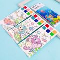 20Pages Toddlers Coloring Books Magic Paint with Water Drawing Toys Children Gouache Graffiti Picture Pocket Watercolor Bookmark. 