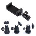 Phone Clip Holder 360 Ball Head Hot Shoe Adapter Mount. 