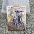 pokemon cards golden New Pokemon Metal Gold Card Mewtwo Eevee Arceus Energy Card Gengar Ash Ketchum Rare Game Collection Battle Trainer Card Kid GiftParty Games Crafts. 