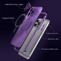 Magnetic Metal Case For Iphone 12 13 14 15 Pro Max 15 Plus Luxury Aluminum Frame Cover For IPHON 13 14 15 Promax PC Back Panel. 
