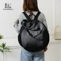 LouisWill Women’s Backpack Shoulders Bag Waterproof Nylon Bag Large Capacity Backpack Round Bag Laptop Backpack Casual Zipper Packs Multiple Pockets For Girls Teens Women’ Fashion. 