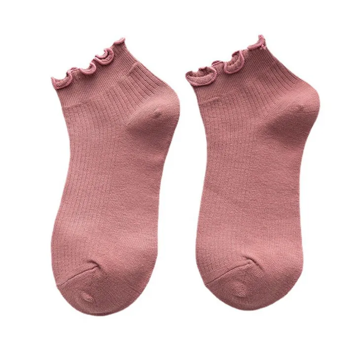 Kawaii%20Spring%20Summer%20Super%20Thin%20Cotton%20Ankle%20Short%20Women's%20Socks%20Boat%20Socks%20Frilly%20Ruffle%20Socks%20-%20Image%203