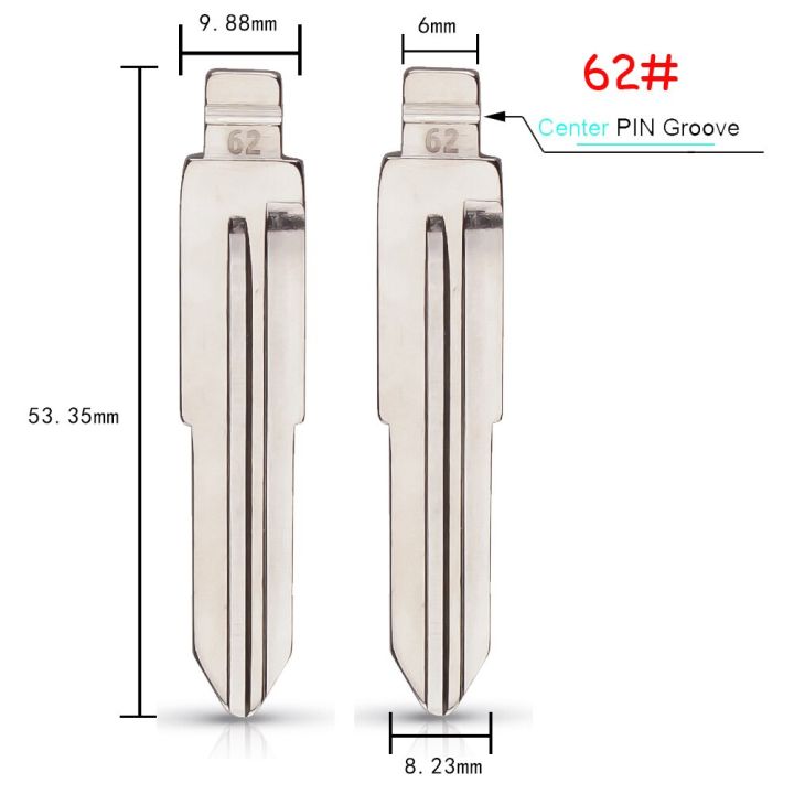 Replacement Flip Key #07 #15 #16 #23 #62 Key Blade For Mitsubishi Lancer Galant Outlander Pajero Car Remote Key Blank-No.62