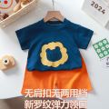 Children's Short Sleeve Shirt Suit Cotton Boy Summer Clothing Girls' Single Piece Baby Baby Clothes Korean Children's Clothing New. 