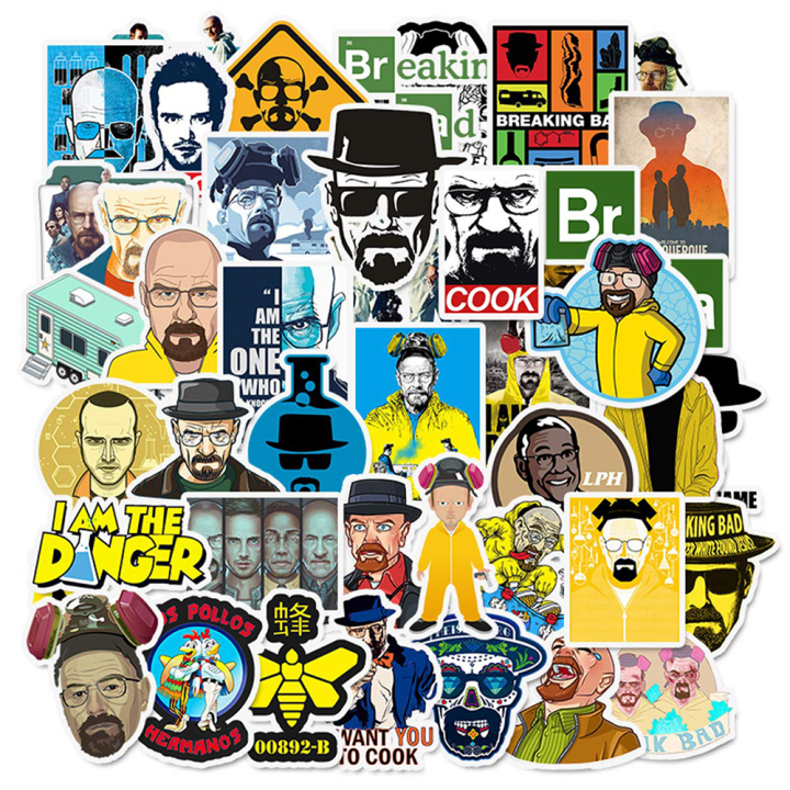 20/40/60 pcs of Breaking Bad Stickers TV Series Stickers for Laptops Skateboard