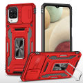 Samsung Galaxy A12 Case,Shockproof Cases Built-in Slide Anti-Scratch Camera Cover. 