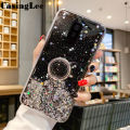 Casinglee for Samsung Galaxy S9 Plus case Shiny Ring Glitter Soft Transparent Holder Stand Back cover with String for Samsung S9 Plus Phone cases cover Stars Moon Girls. 