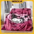 Cartoon Kuromis Pattern Soft Throw Light Weight Flannel Suitable for Living room/Bedroom Warm Blanket. 