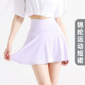 Yfashion Women Cotton Pleated Tennis Skirt Summer Outdoor Quick-drying Breathable Athletic Golf Skirts With Shorts For Running Yoga. 