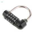 3X Case Combination Lock Padlock Black 5-digit resettable. 