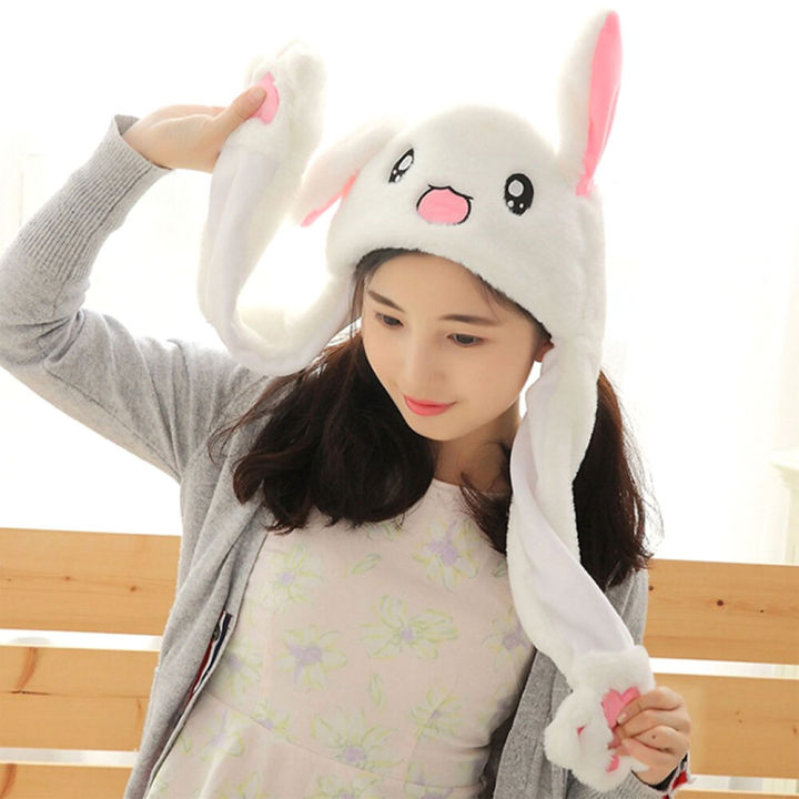 【Serendipity party】Multicolor & New Style Cute Funny Rabbit Hat Moving Bunny Ears Soft Plush Cap Toys Gifts