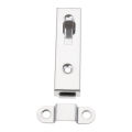 【TopazTrove】Silver Door Window Security Bolt Button Open Spring Lock Latch Home Hardware Door Bolts Door Latch Home Safety W/Screws 61*16mm. 