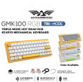 Armaggeddon GMK-100 RGB Gasket Mechanical Keyboard | 3 Modes | 2.4G Wireless | BT 5.3 | HotSwappable Lubed Switches. 