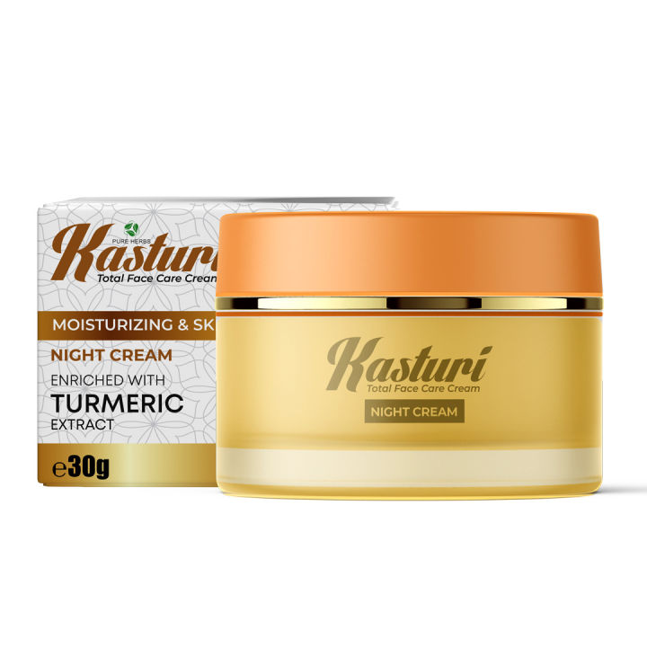 Kasturi Night Cream: Moisturising and Skin Glowing - Enriched with Turmeric