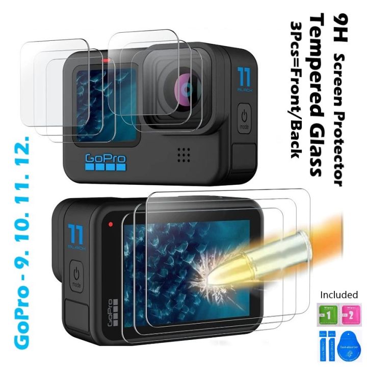 Tempered Glass Screen Protector Cover Case for GoPro 12 11 10 9 Lens Protection Protective Glass for Hero