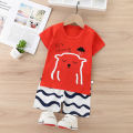 Yfashion Kids Summer T Shirt Set Short Sleeve T-shirt Shorts Two-piece Set Summer Casual Outfits For Boys Girls. 