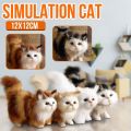 Birthday Gifts Kawaii Soft Fake Cat for Children Baby Toy Cat Model Simulation Cat Stuffed Kitten Plush Cat Toys. 