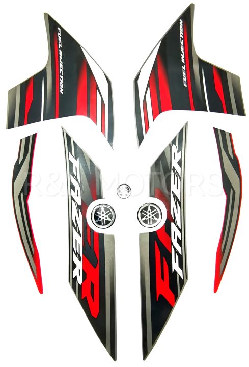 Yamaha Fazer v2 Fuel Injection Red Bike Complete Sticker set