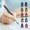 1 Bottle Pure Colorful 30ml Fountain Pen Ink Refilling Inks High Quality Calligraphy Writing Fountain Pen Ink School Stationery. 