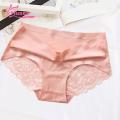 Muses Mall Women Briefs See-through Stretchy Pure Color Women Briefs. 
