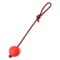 Dog Training Ball on Rope Solid Rubber Rope Ball Tug Ball Toy for Medium and Small Dog  Tough Rope Toys  Non-Toxic and Durable Dog Toys. 
