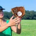 9.5 inch outdoor sports baseball glove training equipment with thickened infield pitcher baseball - black. 