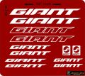 Push Bike Cycle Stickers GIANT Mountain Bike Luminous Reflective White Plotter Cutting Stickers 10 Piece Full Set. 