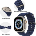 Ocean Silicone Strap / T800 T900 Ultra Watch Band For Smart Watches 42mm / 44mm / 45mm / 49mm Apple Watch Series. 