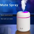 300ml H2O Air Humidifier Portable Mini USB Aromatic Diffuser with Cold Mist Bedroom Home Car Plant Purifier Colorful Atmosphere. 