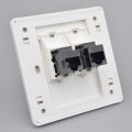 86 Cat6 Network Wall Socket Female To Female Cat6 Gigabit Dual-Pass Network Wall Plug Rj45 Lan Internet Straight Plug Outlet. 